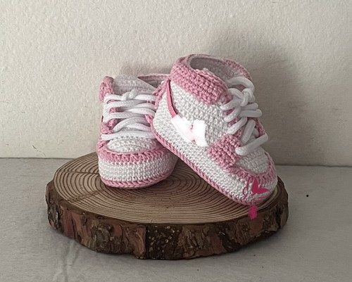 Scarpine uncinetto rosa 0 3 - rosa,, 0-3